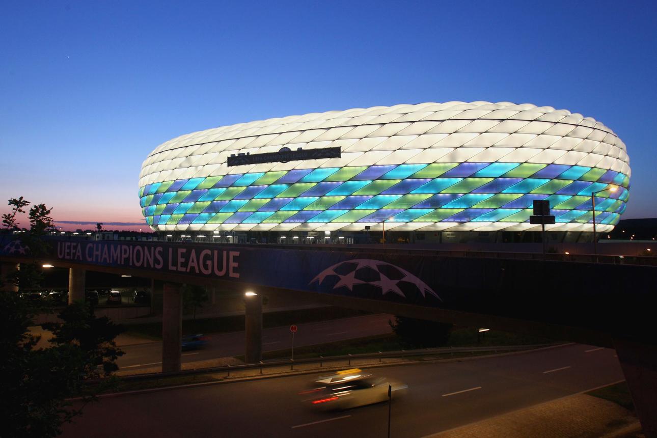 UEFA Champions League stadium lights match